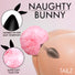 Fluffy Bunny Tail Silicone Plug - Pink