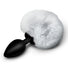 Fluffy Bunny Tail Silicone Plug - White