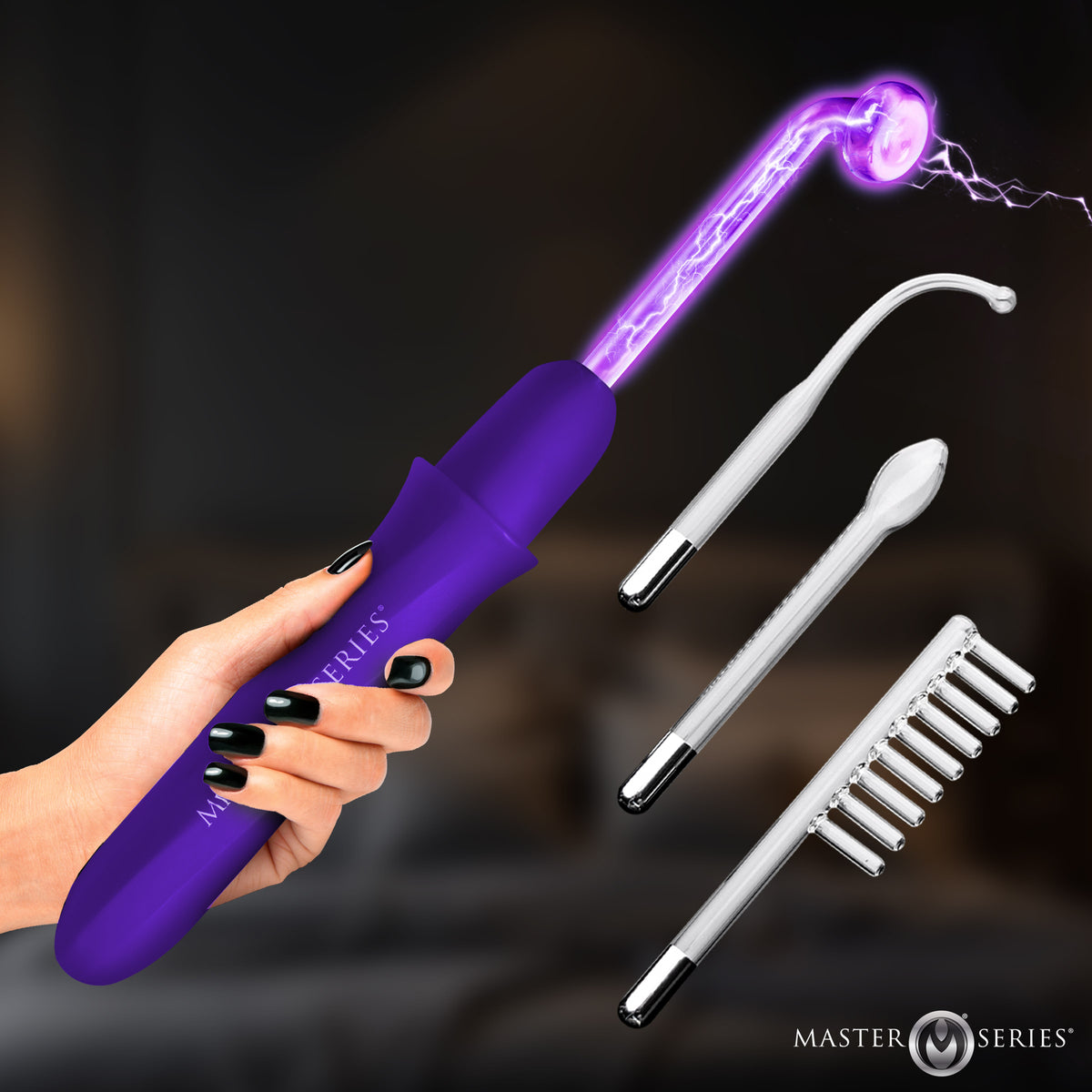 Elektrawand Rechargeable Violet Wand with Attachments - Purple