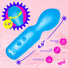 18X Vibrating Silicone Mini Wand - Blue