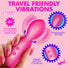 18X Vibrating Silicone Mini Wand - Pink