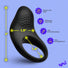 Vibrating Silicone Cock Ring - Black