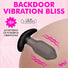 Bumpy Vibrating Silicone Butt Plug - Black