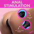 Bumpy Vibrating Silicone Butt Plug - Black