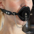 Plugged Silicone Feeding Gag - Black