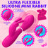 Flexible Vibrating Silicone Mini Rabbit - Pink
