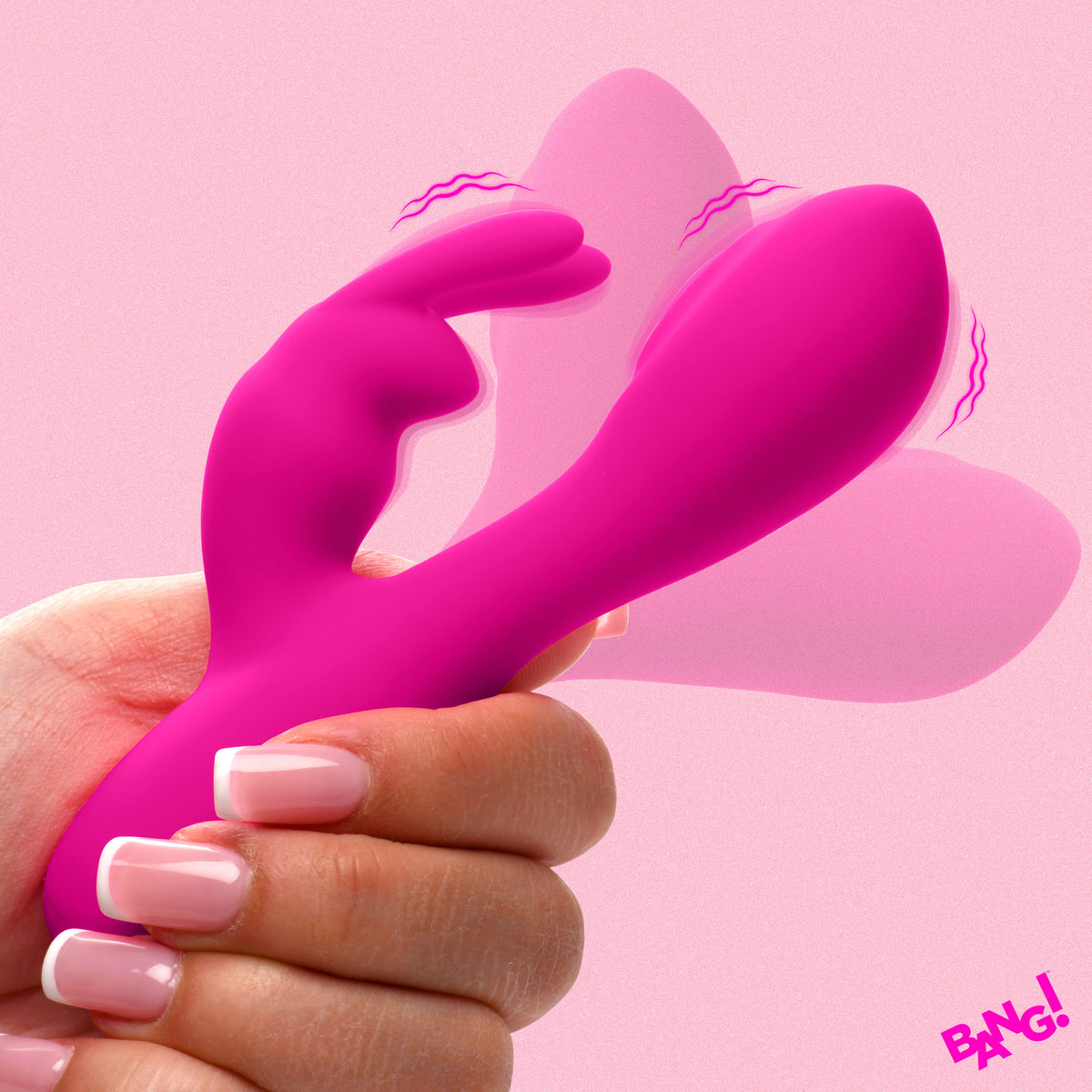 Flexible Vibrating Silicone Mini Rabbit - Pink