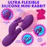 Flexible Vibrating Silicone Mini Rabbit - Purple