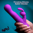 Thrusting Silicone Rabbit Vibrator - Purple