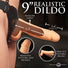 Magnum 9" Hollow Silicone Dildo w/ Harness