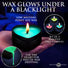 Burning Heart Blacklight Reactive Heart Drip Candle Set of 3