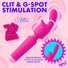 Silicone Vibrating Wand & G-Spot Attachment - Pink