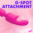 Silicone Vibrating Wand & G-Spot Attachment - Pink