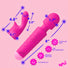 Silicone Vibrating Wand & G-Spot Attachment - Pink