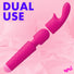 Silicone Vibrating Wand & G-Spot Attachment - Pink