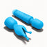 Silicone Vibrating Wand & Teaser Attachment - Blue