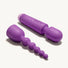 Silicone Vibrating Wand & Anal Beads Attachment - Purple