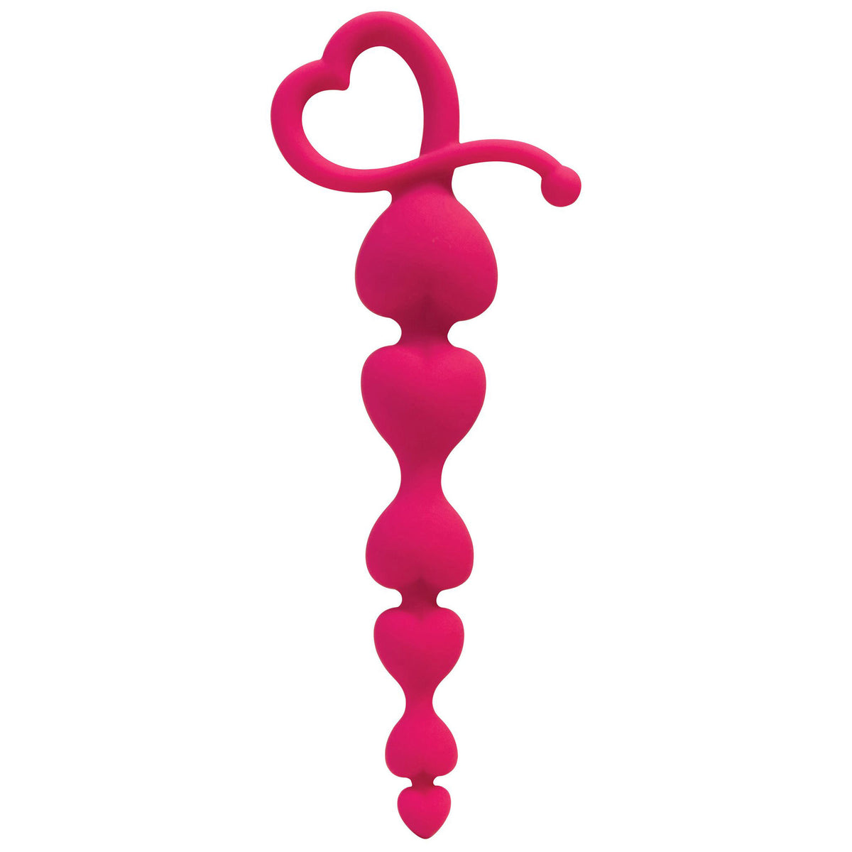 Gossip Hearts on a String Magenta Anal Beads