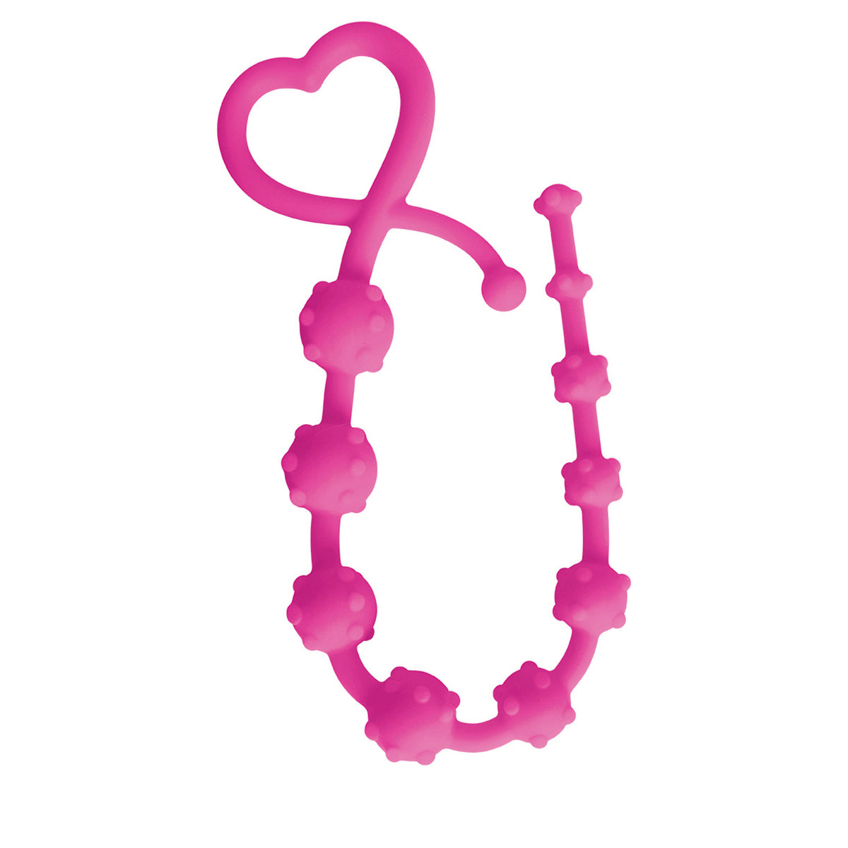 Hearts n Studs Silicone Anal Beads - Pink