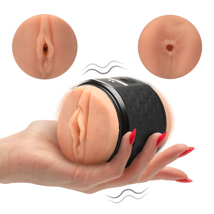 Mistress Vibrating Double Shot Pussy & Ass Double Masturbator XR Brands Mistress Vibrating Double Shot Pussy & Ass Double Masturbator XR Brands
