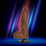 Jock Dark Bareskin Vibrating Dildo with Balls - 8 Inch