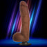 Jock Dark Bareskin Vibrating Dildo with Balls - 10 Inch