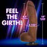 Jock Dark Bareskin Vibrating Dildo with Balls - 10 Inch