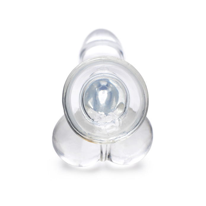 JOCK C THRU 8 Clear TPE Dildo With Balls XR Brands jock-c-thru-8-clear-tpe-dildo-with-balls-xr-brands