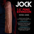 JOCK Extra Long 1.5" Penis Extension Sleeve - Dark