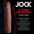 JOCK Manicotto per l'estensione del pene extra lungo 3" - Scuro