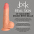 JOCK Real Skin 8" Silicone Dildo w/ Balls
