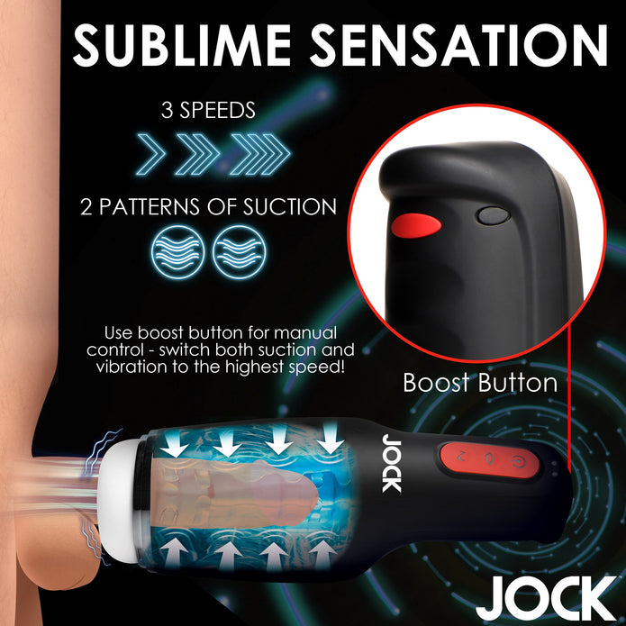 JOCK 15X Sucking & Vibrating Masturbator XR Brands JOCK 15X Sucking & Vibrating Masturbator XR Brands