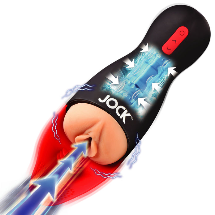 JOCK Sucking & Vibrating Pussy Masturbator XR Brands JOCK Sucking & Vibrating Pussy Masturbator XR Brands