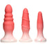 3 Piece Silicone Butt Plug Set - Pink