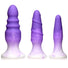3 Piece Silicone Butt Plug Set - Purple