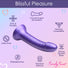 7" Metallic Silicone Dildo - Purple