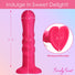 Simply Sweet 21X Vibrating Ribbed Silicone Dildo w/ Remote