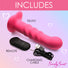 Simply Sweet 21X Vibrating Ribbed Silicone Dildo w/ Remote