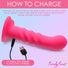 Simply Sweet 21X Vibrating Ribbed Silicone Dildo w/ Remote