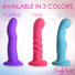 Simply Sweet 21X Vibrating Ribbed Silicone Dildo w/ Remote