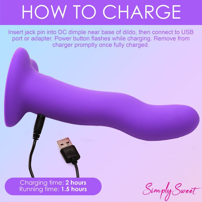 Simply Sweet 21X Vibrating Wavy Silicone Dildo w/ Remote XR Brands Simply Sweet 21X Vibrating Wavy Silicone Dildo w/ Remote XR Brands