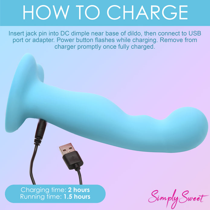 Simply Sweet 21X Vibrating Thick Silicone Dildo w/ Remote XR Brands Simply Sweet 21X Vibrating Thick Silicone Dildo w/ Remote XR Brands