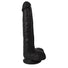 Thinz 8 Inch Slim Dildo with Balls - Black