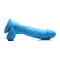 7" Silicone Dildo with Balls - Berry