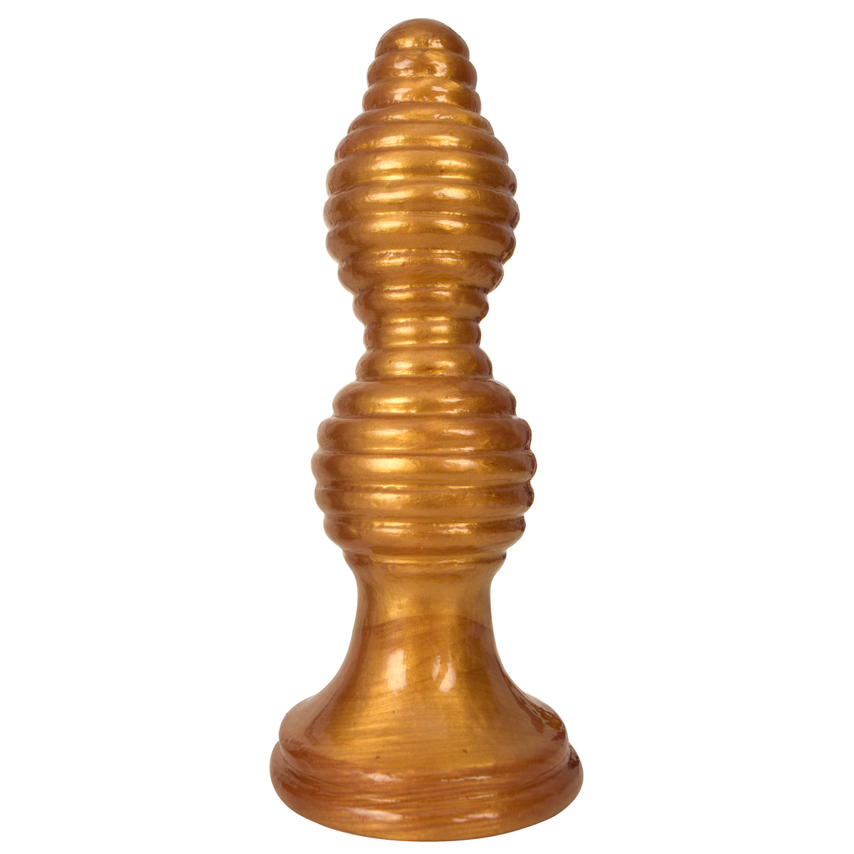 The Queen Ribbed Anal Plug – Gold