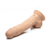 Fleshstixxx 8" Vibrating Dildo w-Balls - Tan