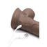 Fleshstixxx 8" Vibrating Dildo w-Balls - Brown
