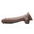 Fleshstixxx 8" Vibrating Dildo w-Balls - Brown