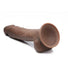 Fleshstixxx 8" Vibrating Dildo w-Balls - Brown