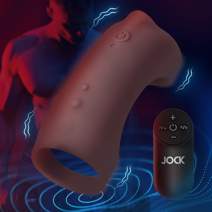 Vibrating Silicone Penis Sleeve - Dark XR Brands Vibrating Silicone Penis Sleeve - Dark XR Brands